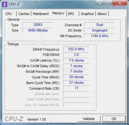 Información del sistema: CPUZ RAM