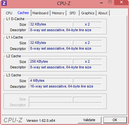 System info CPUZ Cache