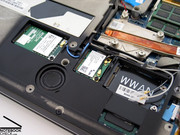 The free PCI-E slots allow an upgrade of the notebook later on.