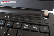 Acer ha puesto unos cuantos accesos directos  junto al botón de encendido.