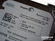 El disco duro viene de Seagate y posee una capacidad de 250 GBytes (en nuestro prototipo)