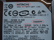 Detalles del disco duro Hitachi de 320 GByte