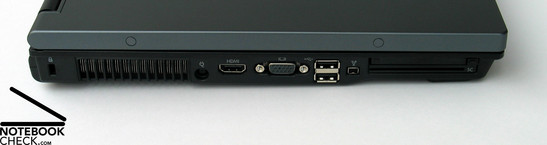 Interfaces del HP Compaq 8710p