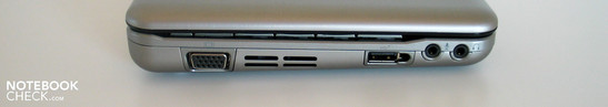 Izquierda: VGA, USB, puertos de audio
