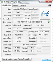 GPU-Z para Intel GMA 4500M HD