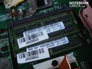 Ambos compartimiento de la RAM ya están ocupados con 2x 2048 MByte DDR3-RAM