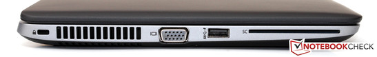 Izquierda: Bloqueo Kensington, VGA, USB 3.0, lector SmartCard