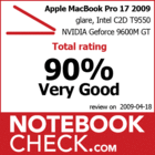 MacBook Pro 17 2009 Unibody Award