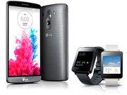 En análisis: LG G3, LG G Watch y LG Lifeband Touch. Dispositivos de prueba ofrecidos por LG Alemania.