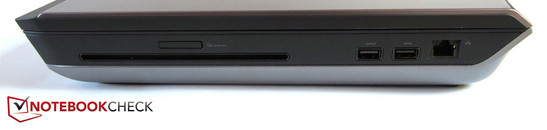 Derecha: unidad encajable, lector de tarjetas 9 en 1, 2x USB 3.0, RJ-45 Gigabit LAN