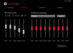 Panel de control del sistema de sonido