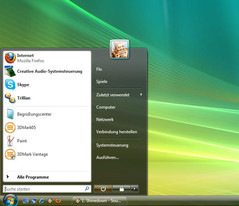 El menu de inicio en Windows XP