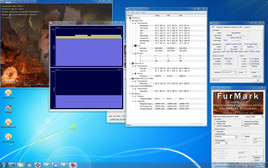 Sólo Furmark - no hay aceleración, Turbo trabaja y acelera en varios niveles (sólo 1 núcleo de CPU cargado).