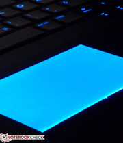 La luz del touchpad es casi demasiado