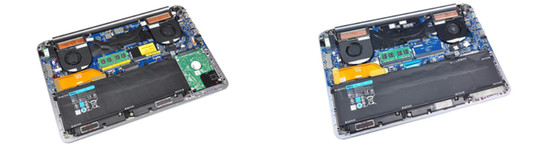 Batería de 61 Wh  vs. 91 Wh: no hay espacio para la unidad de 2.5"