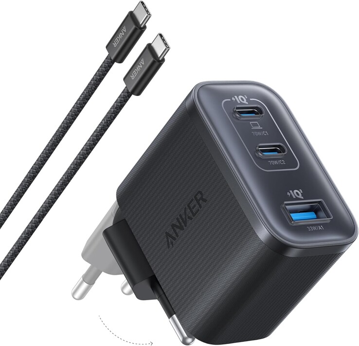 El cargador Anker Nano (70W, 3 puertos). (Fuente de la imagen: Anker)