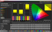 CalMAN: Colores mezclados - Perfil: Espacio de color de objetivo sRGB profesional