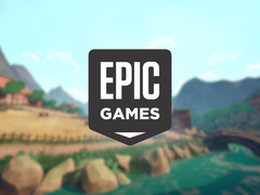 Una captura de pantalla dentro del juego con el logotipo de Epic Games encima.