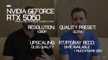 Ajustes gráficos exigidos por Nvidia para los avances de la RTX 5060. (Fuente de la imagen: Hardware Unboxed)