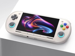 El Retroid Pocket 6 cuenta con thumbsticks simétricos y cuatro botones debajo de la pantalla. (Fuente de la imagen: Retroid)