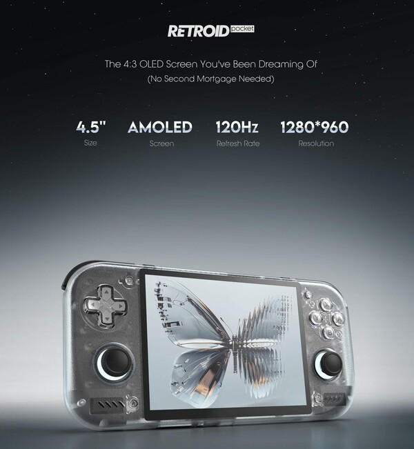 El Retroid Pocket Nova contará con una pantalla AMOLED de 120 Hz.