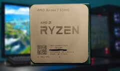 La APU de sobremesa AMD Ryzen 7 5700G cuenta con una iGPU Radeon Vega 8. (Fuente de la imagen: Chiphell/MakeUseOf - editado)