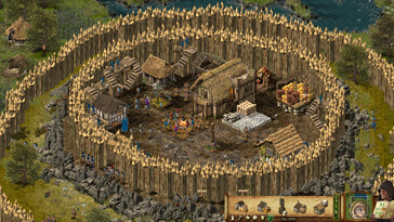 Una imagen en la que se muestran edificios de Stronghold: Definitive Edition.