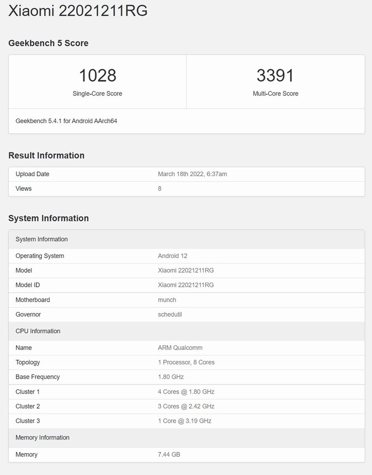 (Fuente de la imagen: Geekbench)