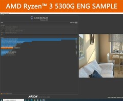 Muestra de ingeniería del AMD Ryzen 3 5300G - Cinebench R20 Multi. (Fuente de la imagen: hugohk en eBay).