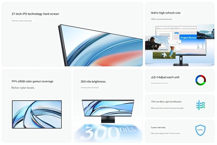 Especificaciones del monitor del Redmi A27 2026 (Fuente de la imagen: IT Home)