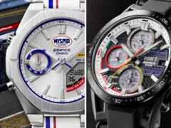 De derecha a izquierda (en la imagen) - Casio Edifice EFS-S641TMS-1A, y el ECB-S10NIS-7AJR Heritage Edition. (Fuente de la imagen: Casio)