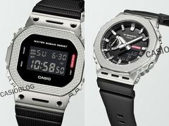 De izquierda a derecha (en la imagen), Casio G-Shock GM-5600M-1, y el GM-2100M-1A. (Fuente de la imagen: Casioblog)