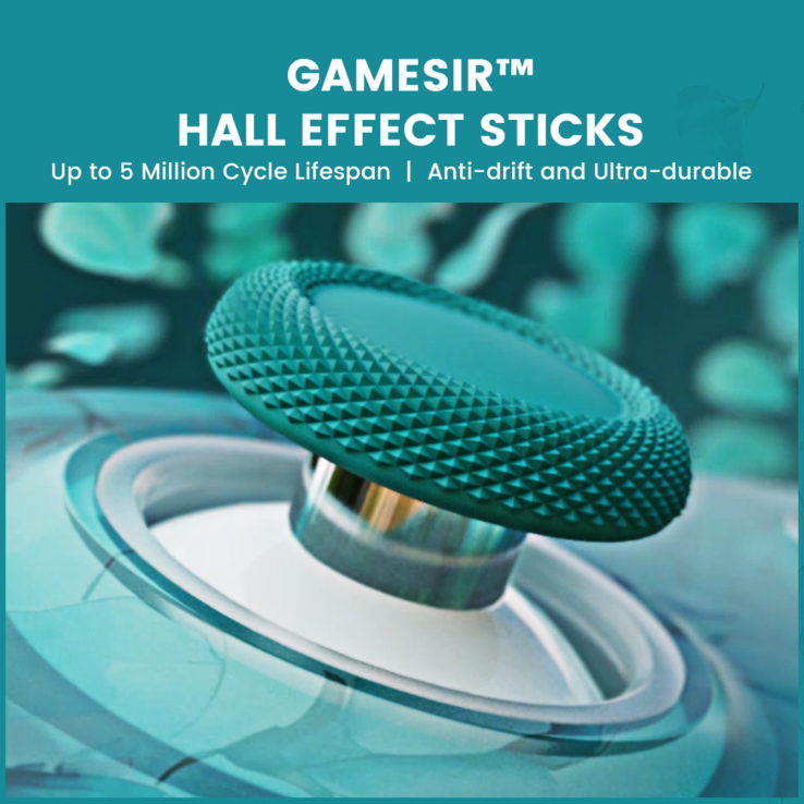 La GameSir T7 Pro Floral cuenta con unos joysticks de efecto Hall antideriva propios de GameSir (Fuente de la imagen: GameSir)