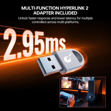 El adaptador Hyperlink 2 permite una menor latencia y una mayor frecuencia de sondeo.