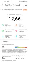 Huawei Watch GT 2 Pro Resumen del recorrido en bicicleta