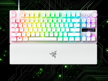 Teclado para juegos Razer Huntsman V3 Pro TKL 8KHz en blanco (Fuente de la imagen: Razer PR con modificaciones)