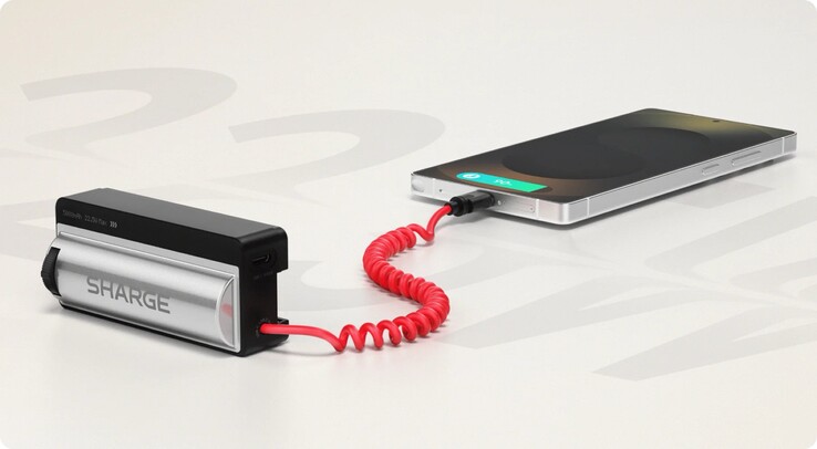 El Grip Power Bank de Sharge. (Fuente de la imagen: Sharge)