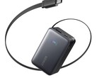 El power bank A1638 cuenta con un cable y una pantalla integrados (Fuente de la imagen: Anker)