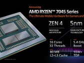 AMD Ryzen 9 7945HX cuenta con 80 MB de caché L2 + L3 combinada. (Fuente: AMD)