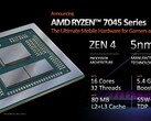 AMD Ryzen 9 7945HX cuenta con 80 MB de caché L2 + L3 combinada. (Fuente: AMD)