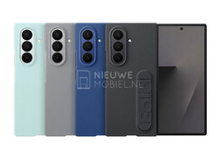 El Galaxy Z Fold7 ya puede verse en sus cuatro colores de lanzamiento a través de estas fundas first-party filtradas. (Fuente de la imagen: vía NieuweMobiel)