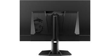 Vista trasera del monitor para juegos MSI MAG 321UP X24 OLED. (Fuente de la imagen: MSI)