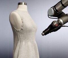 El Laboratorio de Autoensamblaje del MIT ha creado un prototipo de un método de producción de vestidos de punto 4D que garantiza un ajuste perfecto mediante calor. (Fuente: MIT Self Assembly Lab)