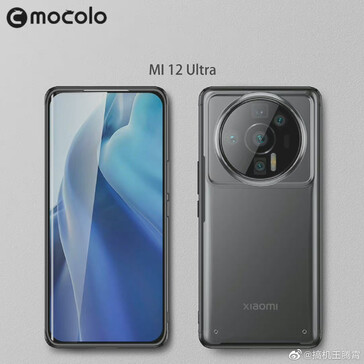 Más nuevos renders del Xiaomi "12 Ultra" en una funda. (Fuente: Máquina Wang Tengxiao, Ice Universe vía Weibo)