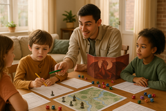 Durante una sesión de D&D, un maestro de juego se dio cuenta de que un niño tenía dificultades para distinguir entre el amarillo y el azul, señal de una rara forma de daltonismo. (Fuente de la imagen: OpenAI)