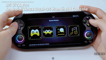 La pantalla de inicio de Linux en la RG Vita Pro de Anbernic.