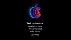 Apple El evento &quot;Peek Performance&quot; se celebrará próximamente (imagen vía Apple)