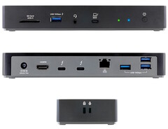 Apricorn presenta la estación de acoplamiento Aegis Thunderbolt 4 con 11 puertos, compatibilidad con monitores externos 8K y doble ranura de seguridad Kensington. (Fuente de la imagen: Apricorn)