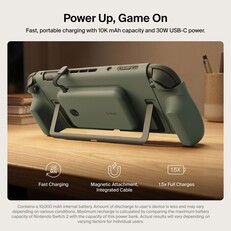 La empuñadura de carga de Belkin tiene un recorte para el pie de apoyo de la Switch 2.