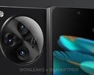El OnePlus Open podría ser uno de los smartphones plegables más pequeños lanzados hasta la fecha. (Fuente de la imagen: @OnLeaks &amp; SmartPrix)